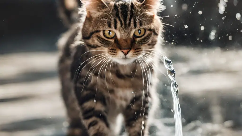 Is it OK to spray a cat with water